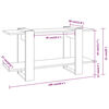 vidaXL Βιβλιοθήκη Ραφιέρα Γκρι Σκυρ. 100x30x51 εκ. Επεξεργασμένο Ξύλο