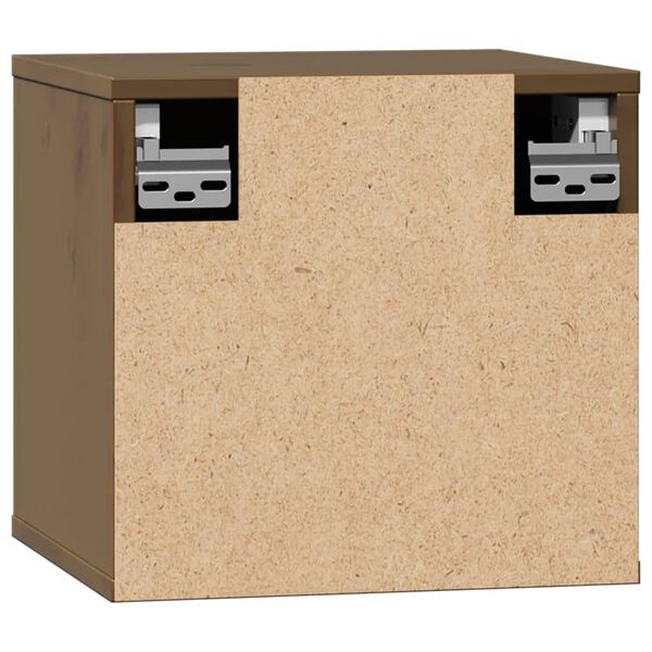 vidaXL Ντουλάπια Τοίχου 2 τεμ.Καφέ μελί31,5x30x30εκ. Μασίφ Ξύλο Πεύκου