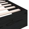 vidaXL Πλαίσιο Κρεβατιού Μαύρο 75 x 190εκ. από Μασίφ Ξύλο Small Single