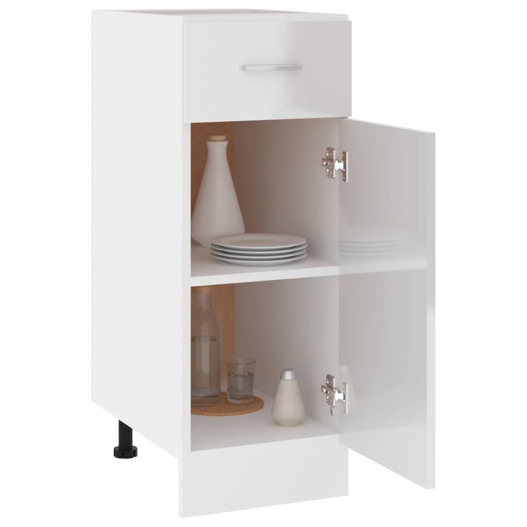 vidaXL Ντουλάπι με Συρτάρι Lyon Γυαλιστερό Λευκό 30x46x81,5εκ.