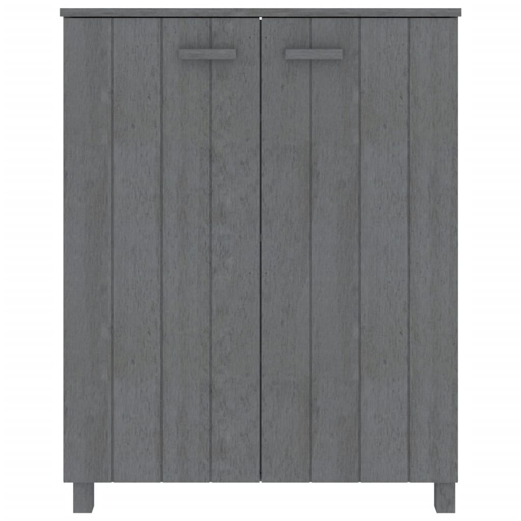 vidaXL Παπουτσοθήκη HAMAR Σκ. Γκρι 85x40x108 εκ. Μασίφ Ξύλο Πεύκου