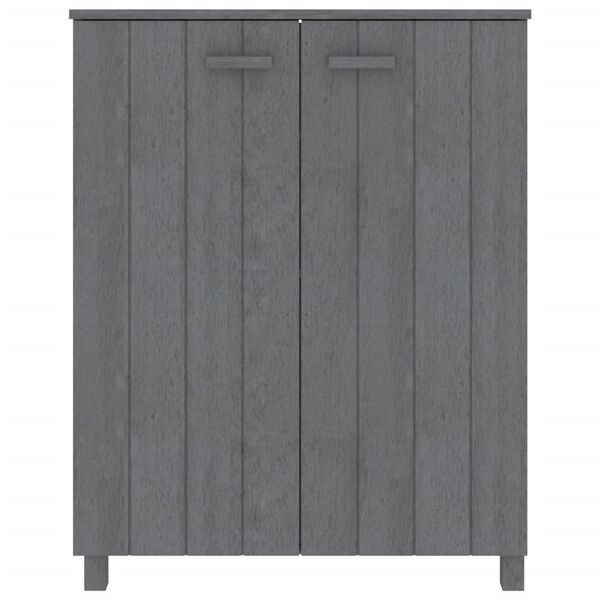 vidaXL Παπουτσοθήκη HAMAR Σκ. Γκρι 85x40x108 εκ. Μασίφ Ξύλο Πεύκου