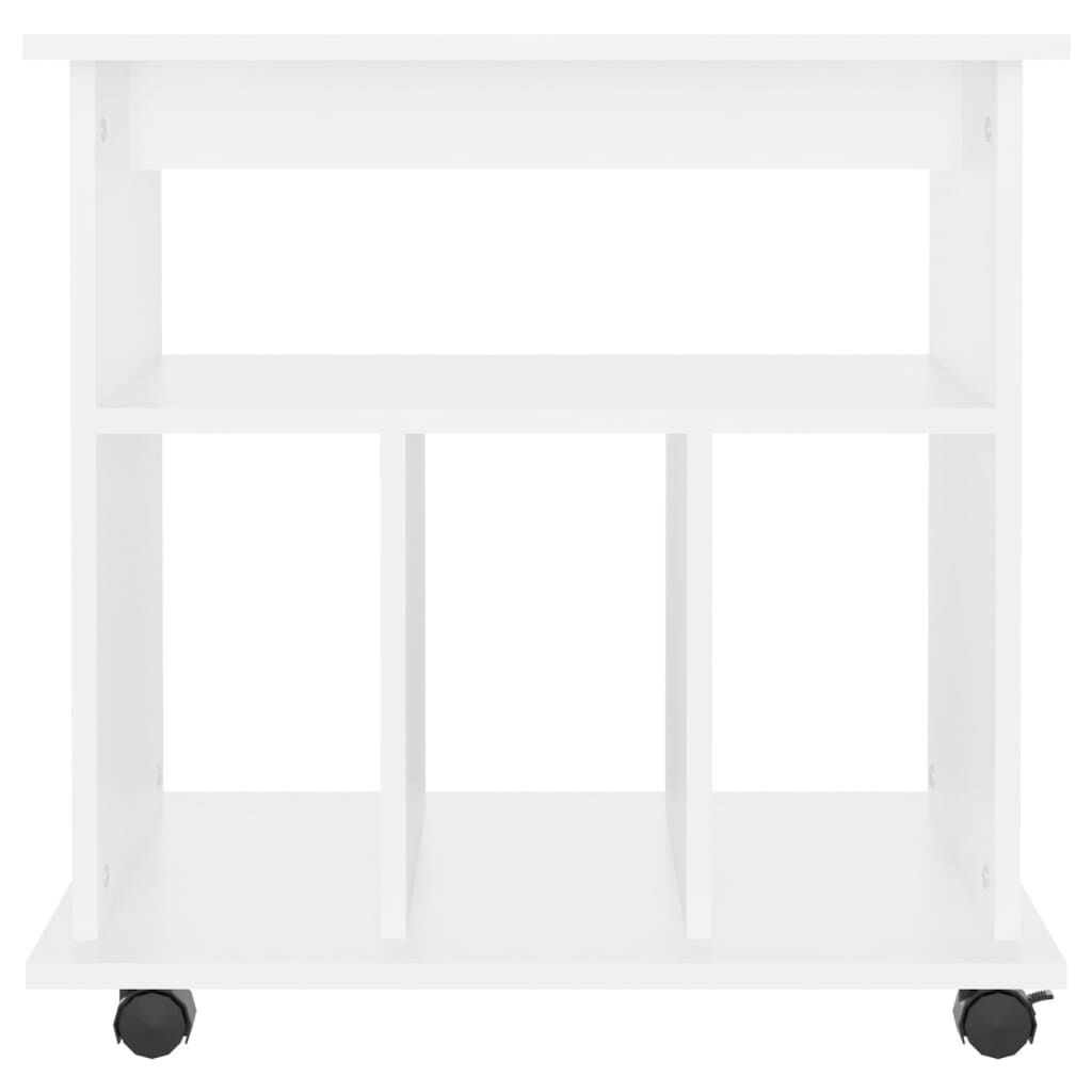 vidaXL Ντουλάπι Τροχήλατο Λευκό 60 x 45 x 60 εκ. από Επεξ. Ξύλο