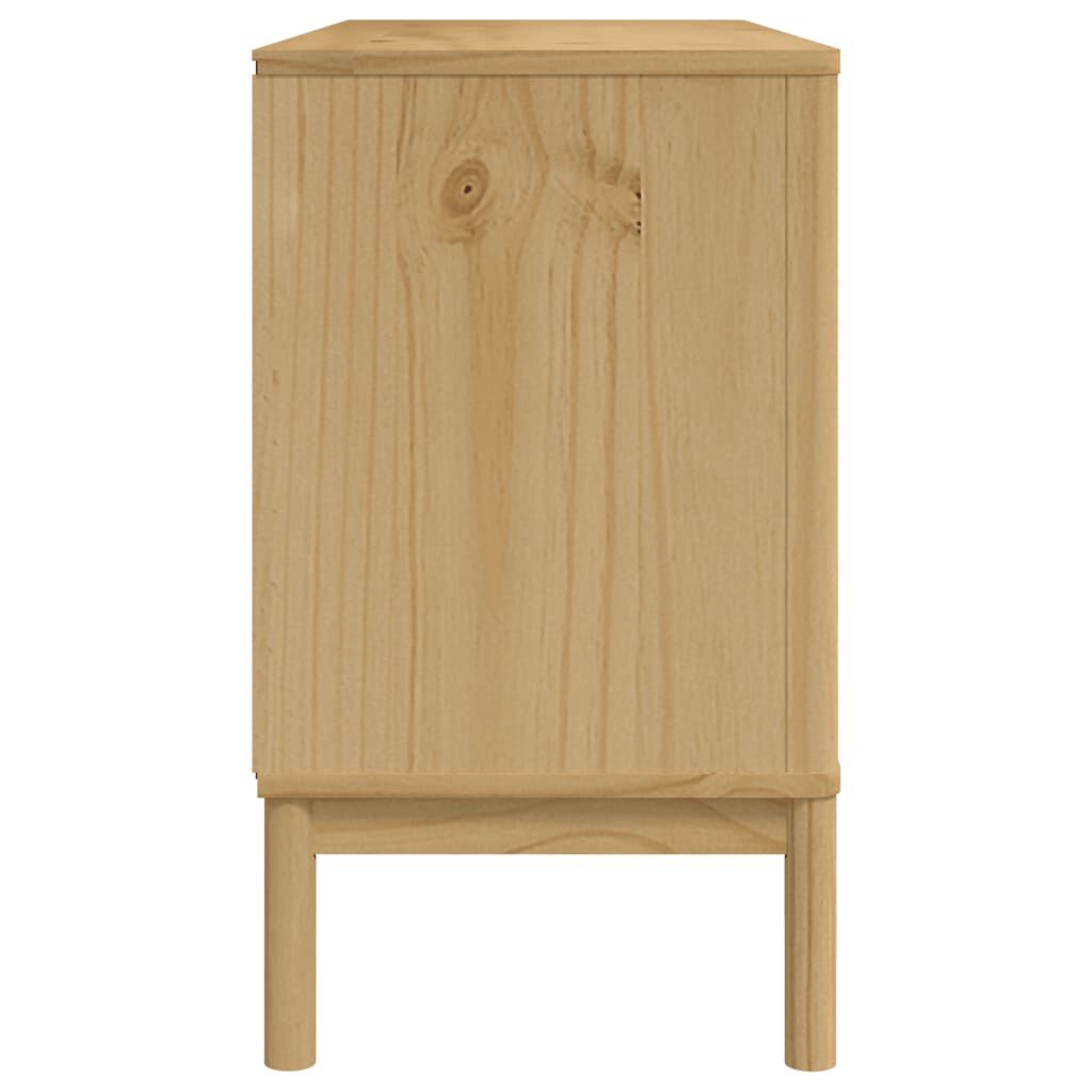 vidaXL Ντουλάπι FLORO Καφέ 114 x 43 x 74 εκ. από Μασίφ Ξύλο Πεύκου