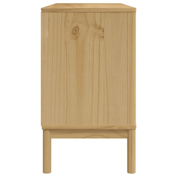 vidaXL Ντουλάπι FLORO Καφέ 114 x 43 x 74 εκ. από Μασίφ Ξύλο Πεύκου
