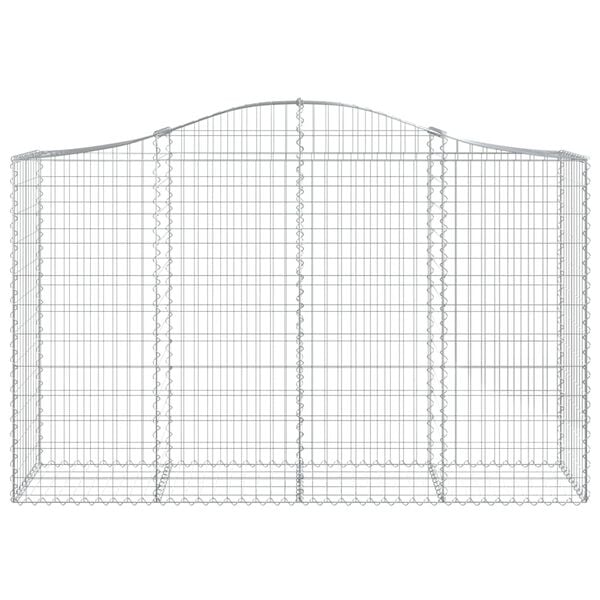 vidaXL Συρματοκιβώτια Τοξωτά 2 τεμ. 200x50x120/140 εκ. Γαλβαν. Ατσάλι