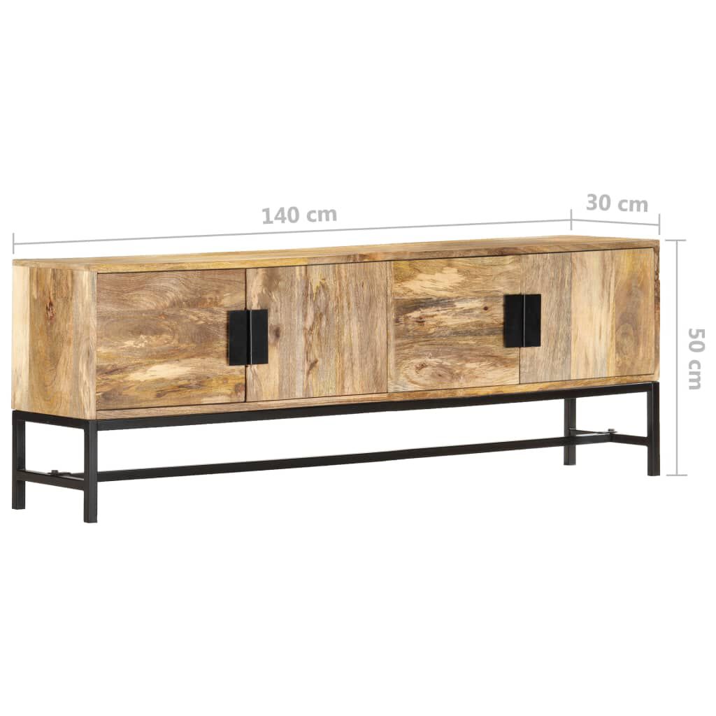 vidaXL Έπιπλο Τηλεόρασης 140 x 30 x 50 εκ. από Μασίφ Ξύλο Μάνγκο