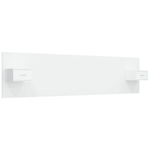 vidaXL Κεφαλάρι Κρεβατιού με Κομοδίνα Λευκό από Επεξεργασμένο Ξύλο