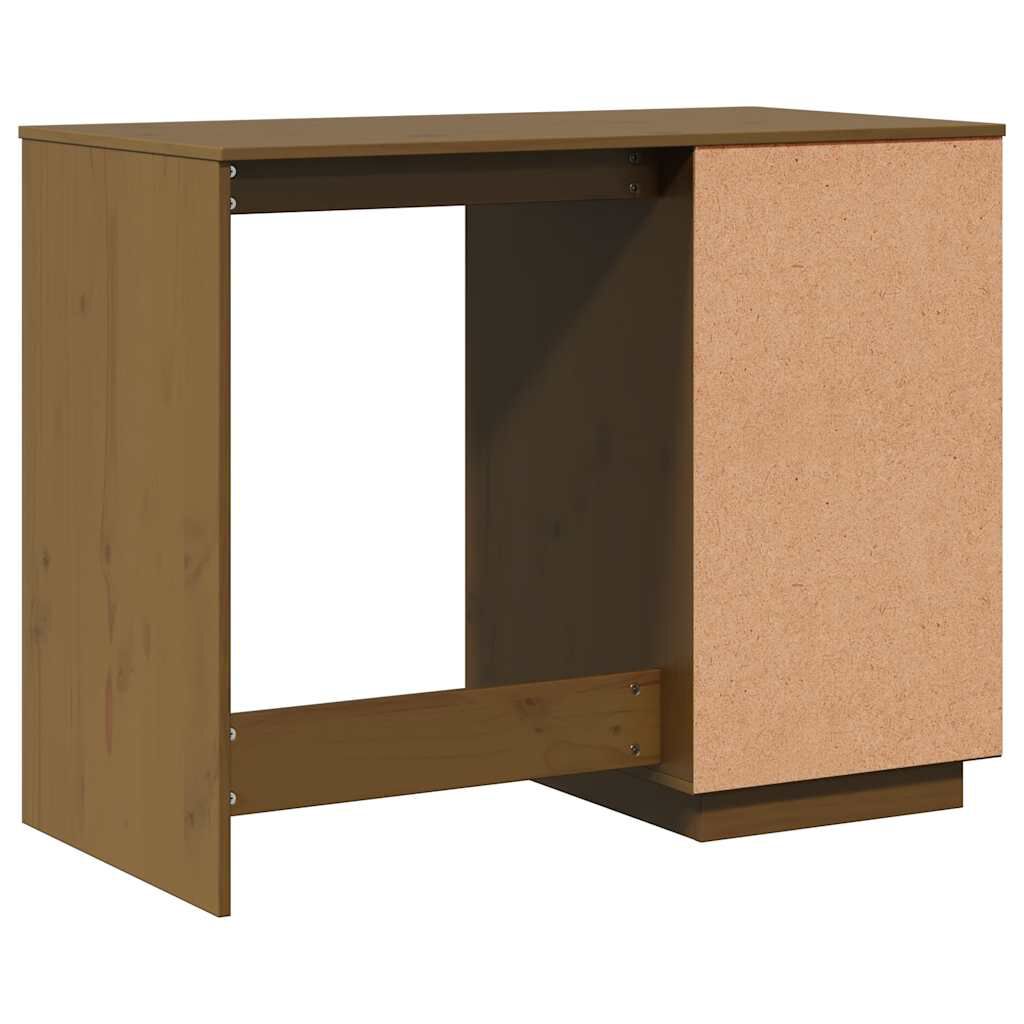 vidaXL Γραφείο Καφέ Μελί 95 x 50 x 75 εκ. από Μασίφ Ξύλο Πεύκου