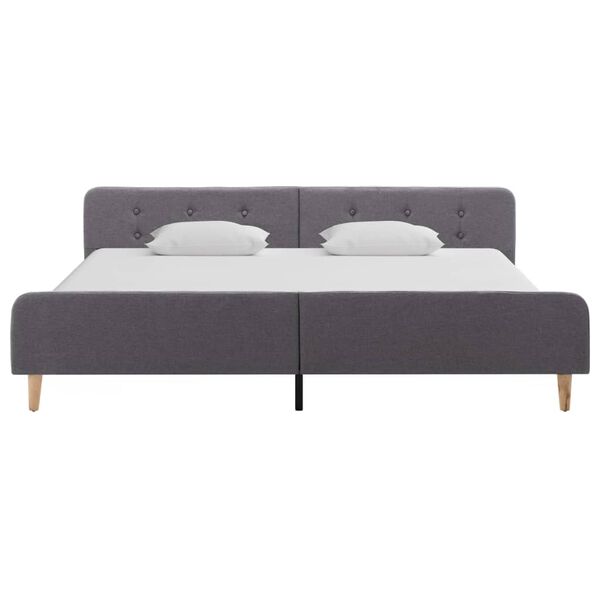vidaXL Πλαίσιο Κρεβατιού Ανοιχτό Γκρι 180 x 200 εκ. Υφασμάτινο