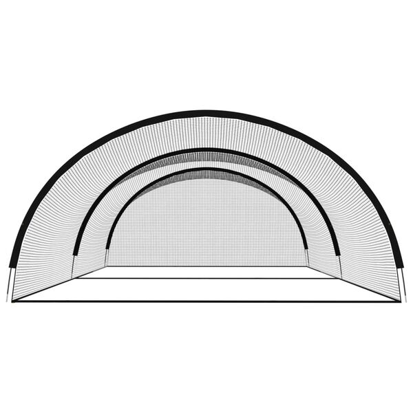 vidaXL Δίχτυ Κλουβί Μπέιζμπολ Μαύρο 500 x 400 x 250 εκ. από Πολυεστέρα