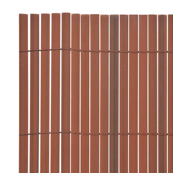 vidaXL Φράκτης Κήπου Διπλής Όψης PVC 150x500 εκ Καφέ