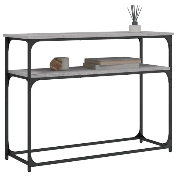 vidaXL Τραπέζι Κονσόλα Γκρι Sonoma 100x35,5x75 εκ. Επεξεργασμένο Ξύλο