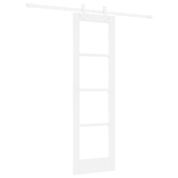 vidaXL Συρόμενη Πόρτα Λευκό 61 x 198.5 εκ. Ξύλο και μέταλλο