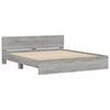 vidaXL Πλαίσιο Κρεβατιού με Κεφαλάρι Γκρι Sonoma 160x200 εκ.