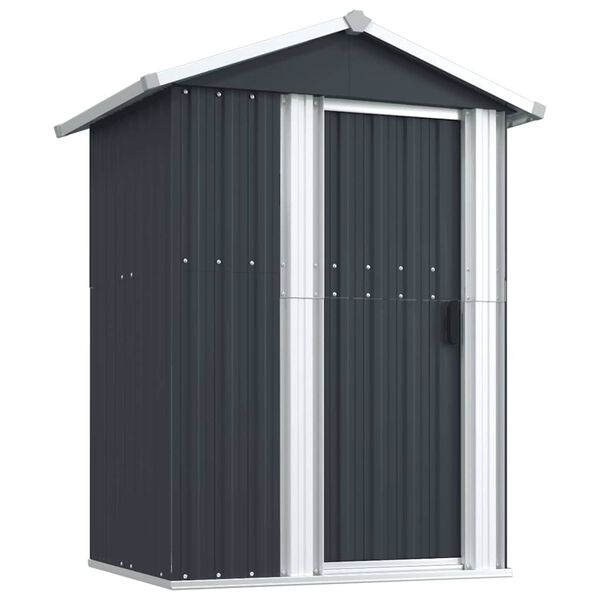 vidaXL Αποθήκη Κήπου Ανθρακί 126x97,5x177 εκ. Γαλβανισμένο Ατσάλι