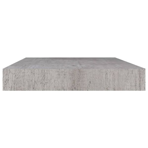 vidaXL Ράφια Τοίχου 2 τεμ. Γκρι Σκυροδέματος 50x23x3,8 εκ. MDF
