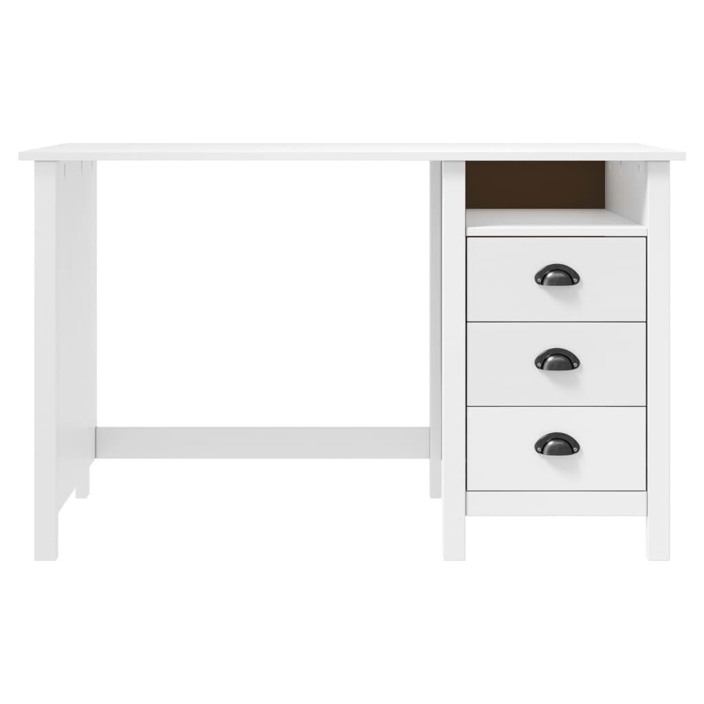 vidaXL Γραφείο Hill με 3 Συρτάρια 120x50x74 εκ Μασίφ Ξύλο Πεύκου