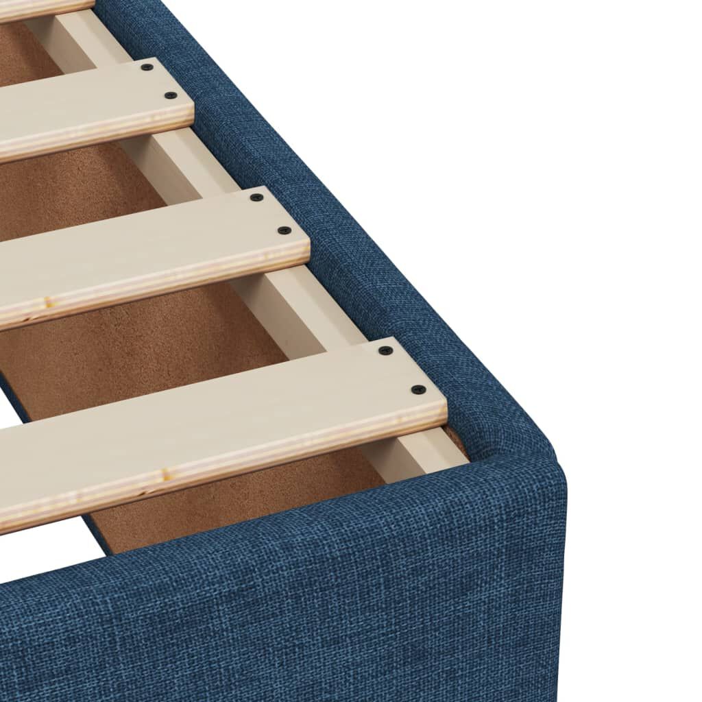 vidaXL Πλαίσιο Κρεβατιού χωρίς στρώμα Μπλε 120x190 εκ. Υφασμάτινο