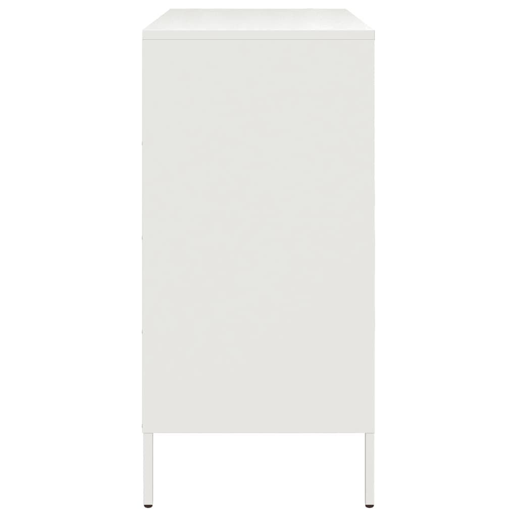 vidaXL Μπουφές Λευκός 68x39x79 εκ. από Ατσάλι