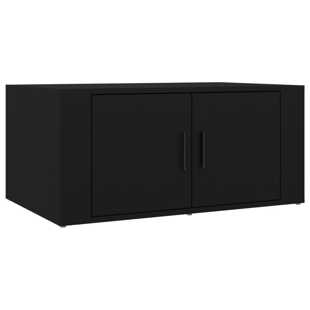 vidaXL Τραπεζάκι Σαλονιού Μαύρο 80x50x36 εκ. Επεξεργασμένο Ξύλο