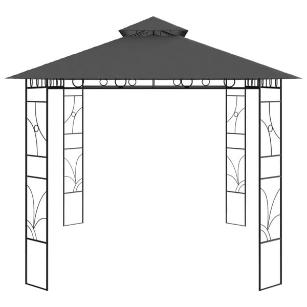 vidaXL Κιόσκι Ανθρακί 4 x 3 x 2,7 μ. 160 γρ./μ²