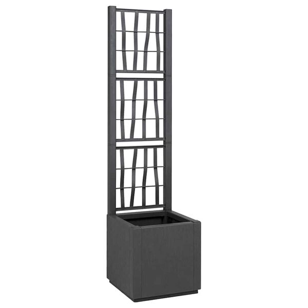 vidaXL Γλάστρα Κήπου Ανθρακί 36 x 36 x 140 εκ. Πολυπροπυλένιο
