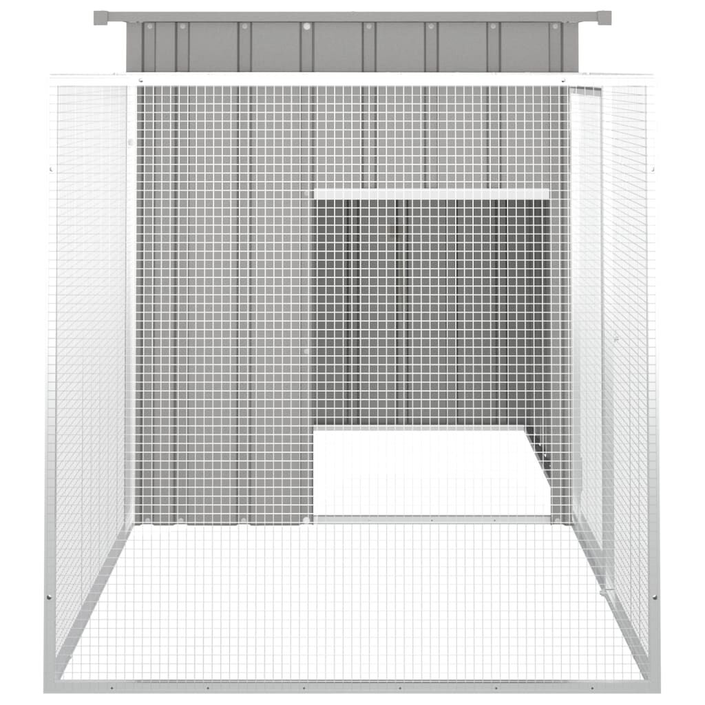 vidaXL Κλουβί Κουνελιών Γκρι 200x91x100 εκ. από Γαλβανισμένο Χάλυβα