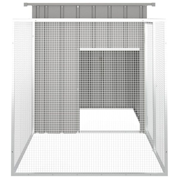 vidaXL Κλουβί Κουνελιών Γκρι 200x91x100 εκ. από Γαλβανισμένο Χάλυβα
