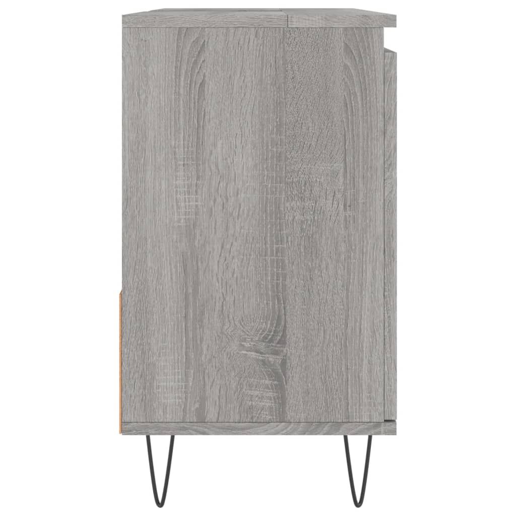 vidaXL Ντουλάπι Μπάνιου Γκρι Sonoma 65x33x60 εκ. Επεξεργασμένο Ξύλο