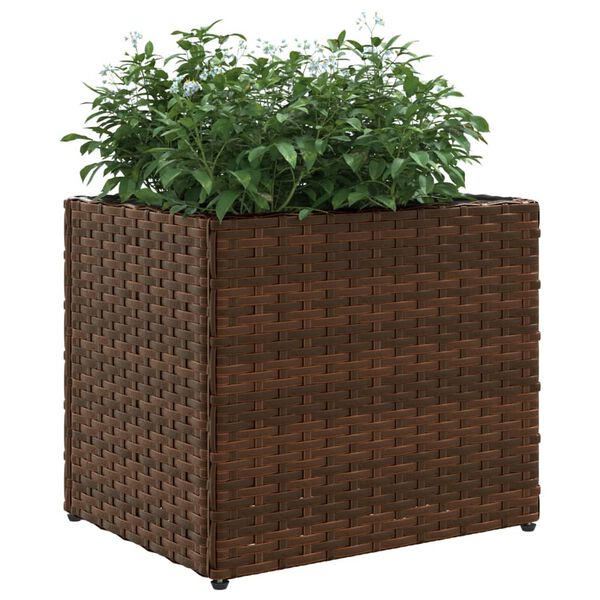 vidaXL Ζαρντινιέρα Κήπου Καφέ 36x30x32 εκ. από Συνθετικό Ρατάν
