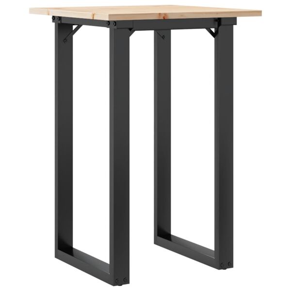 vidaXL Τραπέζι Τραπεζαρίας Πλαίσιο Ο50x50x75εκ Μασίφ Πεύκο/Ατσάλι