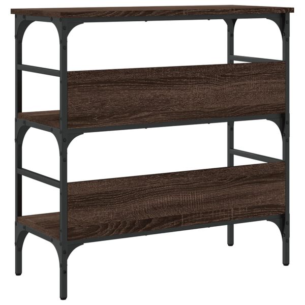 vidaXL Τραπέζι Κονσόλα Καφέ Δρυς 75x32x75 εκ. Επεξεργασμένο Ξύλο