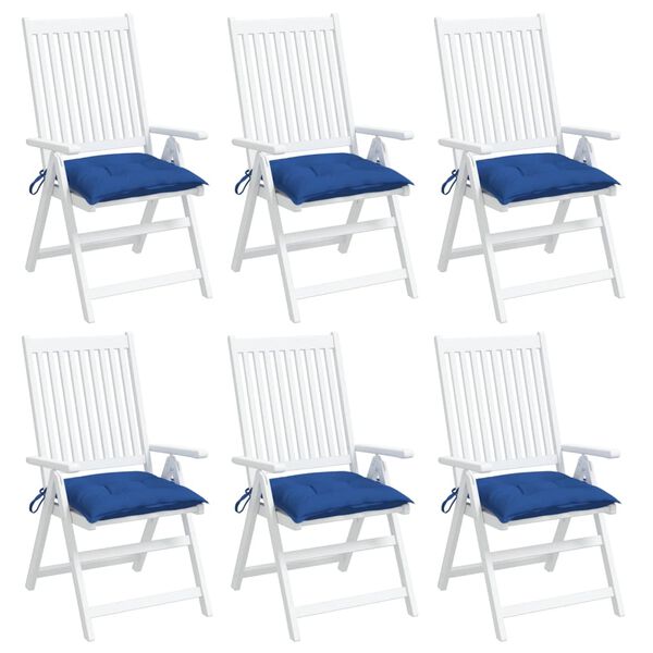 vidaXL Μαξιλάρια Παλέτας Κήπου 6 τεμ. Μπλε 50x50x7 εκ. Oxford Ύφασμα