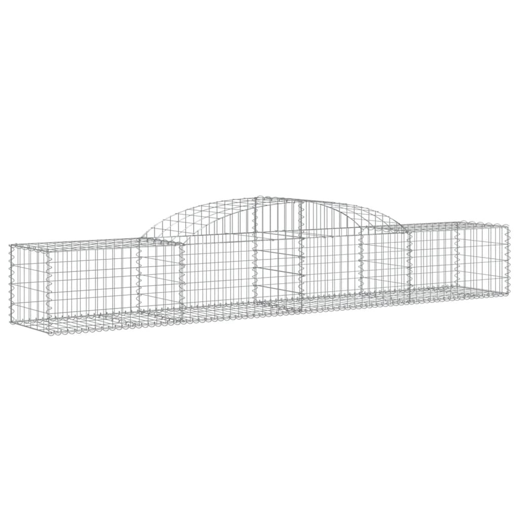 vidaXL Συρματοκιβώτια Τοξωτά 7 τεμ. 300x50x40/60 εκ. Γαλβαν. Ατσάλι