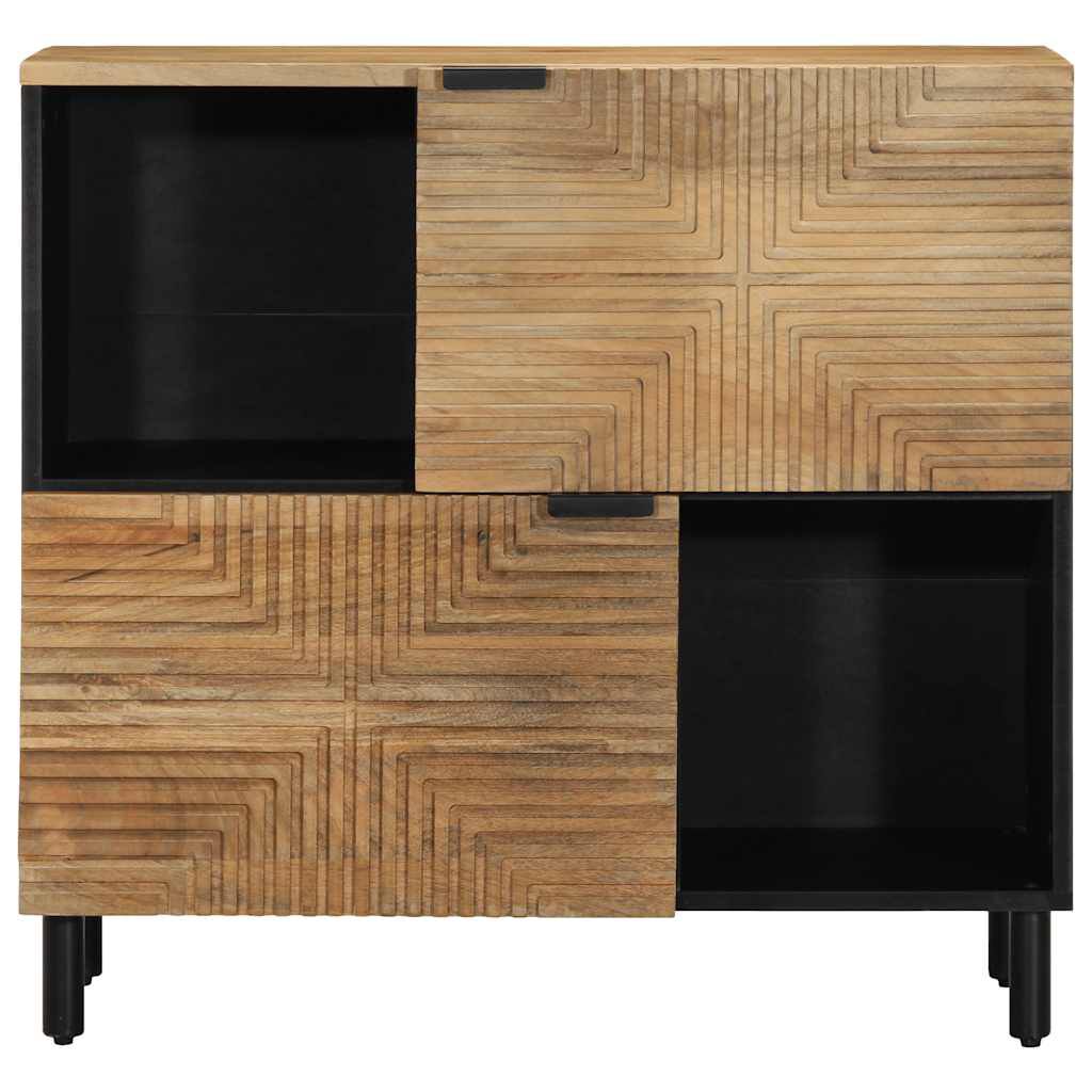 vidaXL Sideboard καφέ 80x33x75 cm μασίφ ξύλο Mango