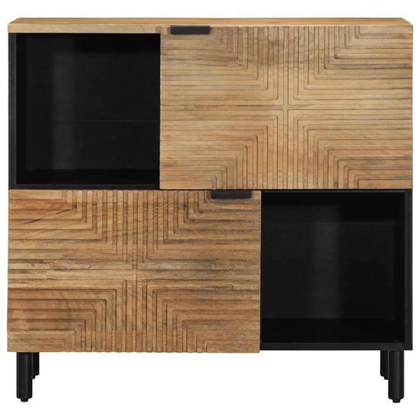 vidaXL Sideboard καφέ 80x33x75 cm μασίφ ξύλο Mango