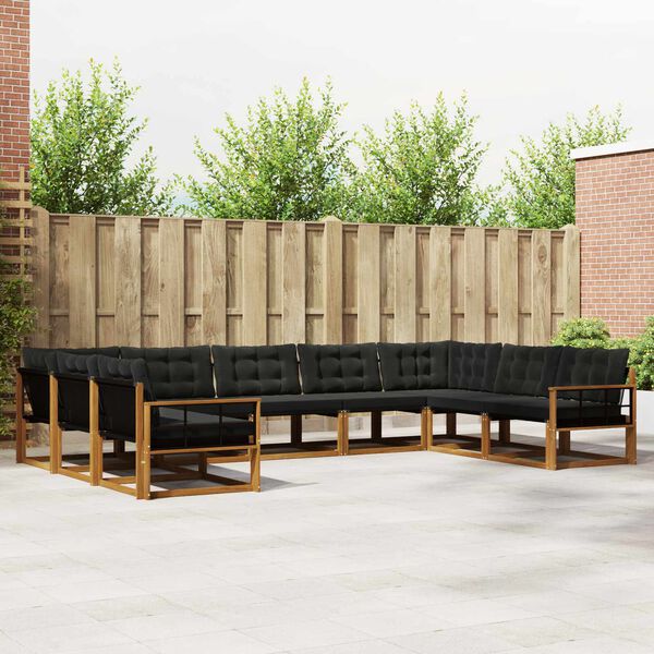 vidaXL &Sigma;&epsilon;&iota;&rho;ά &Kappa;&alpha;&nu;&alpha;&pi;έ &Epsilon;&xi;&omega;&tau;&epsilon;&rho;&iota;&kappa;&omicron;ύ &mu;&epsilon; &mu;&alpha;&xi;&iota;&lambda;ά&rho;&iota; 9 pcs &Phi;&upsilon;&sigma;&iota;&kappa;ό &kappa;&alpha;&iota; &Mu;&alpha;ύ&rho;&omicron;