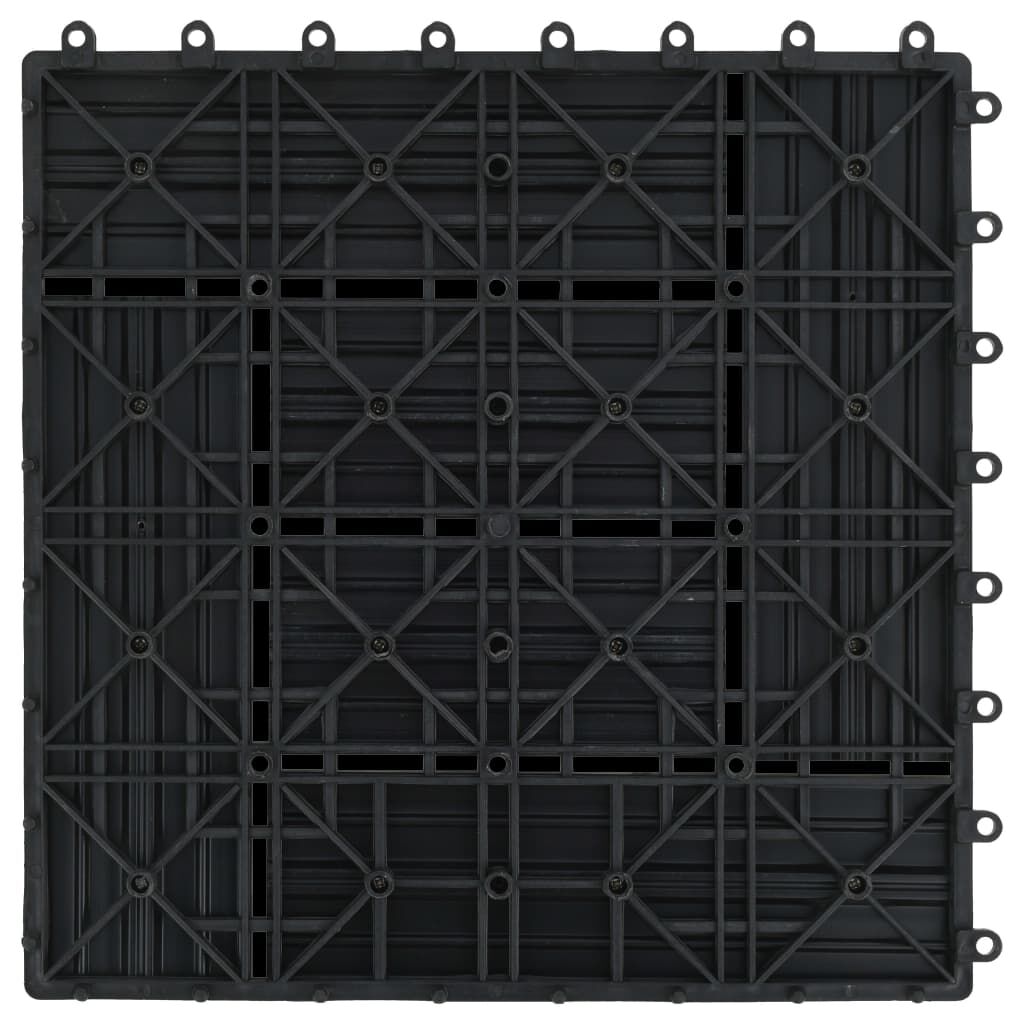 vidaXL Πλακάκια Deck 11 τεμ. Μαύρα 30 x 30 εκ. 1 μ² από WPC