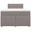 vidaXL Κρεβάτι Boxspring με Στρώμα Taupe 120x190 εκ. Υφασμάτινο