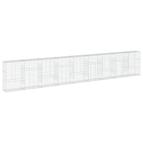 vidaXL Συρματοκιβώτιο με Κάλυμμα 900x50x150εκ. από Γαλβανισμένο Χάλυβα