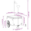 vidaXL Τρέιλερ Ποδηλάτου Μαύρο και Μπλε 30 Κιλά από Σίδερο