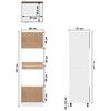 vidaXL Ντουλάπι Μικροκυμάτων "Lyon" Λευκό 60x57x207 εκ. από Τεχνητό Ξύλο