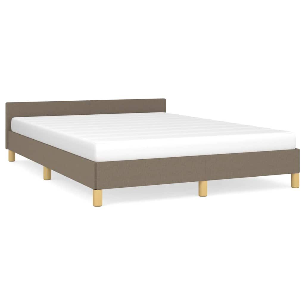 vidaXL Σκελετός Κρεβατιού Χωρίς Στρώμα Taupe 140x200 εκ. Υφασμάτινο