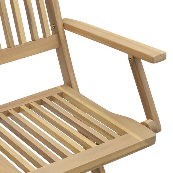 vidaXL Καρέκλες Κήπου Πτυσσόμενες 4 τεμ 57,5x54,5x90 εκ. Μασίφ Ακακία