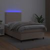 vidaXL &Kappa;&rho;&epsilon;&beta;ά&tau;&iota; Boxspring &Sigma;&tau;&rho;ώ&mu;&alpha;&LED &Kappa;&alpha;&pi;&omicron;&upsilon;&tau;&sigma;ί&nu;&omicron; 120x190 &epsilon;&kappa;. &Sigma;&upsilon;&nu;&theta;. &Delta;έ&rho;&mu;&alpha;