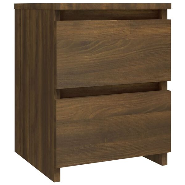 vidaXL Κομοδίνο Καπνιστή Δρυς 30x30x40 εκ. από Επεξεργασμένο Ξύλο