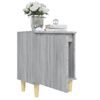 vidaXL Κομοδίνο Γκρι Sonoma 40 x 30 x 50 εκ. με Μασίφ Ξύλινα Πόδια