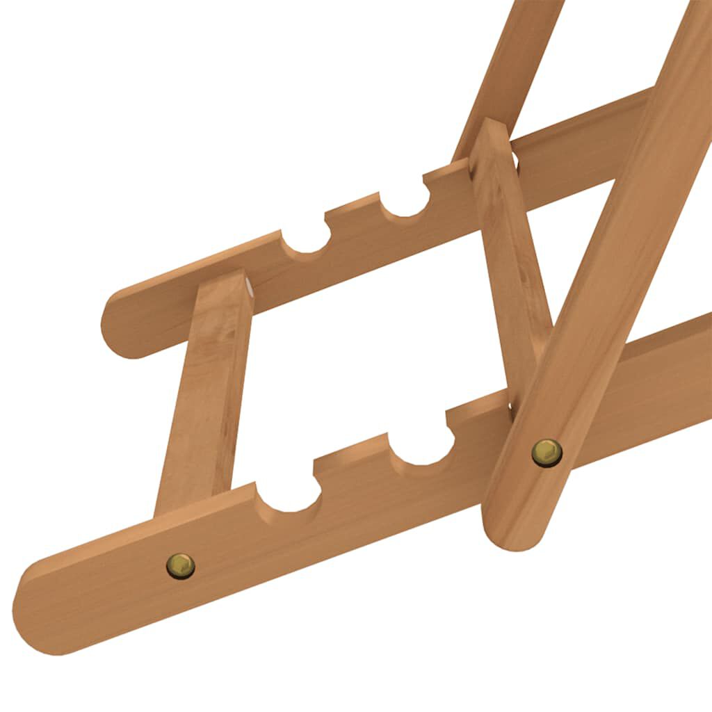 vidaXL Ξαπλώστρα Κρεμ 56 x 105 x 96 εκ. από Ξύλο Teak