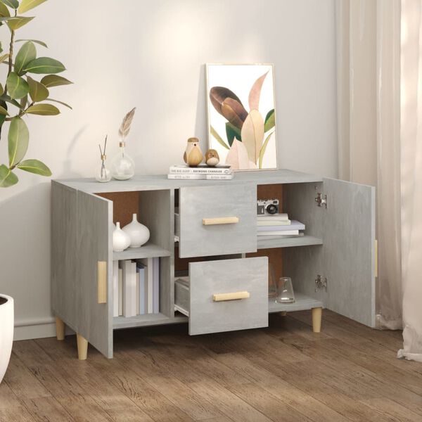 vidaXL Ντουλάπι Γκρι Σκυροδέματος 100 x 36 x 60 εκ. Επεξεργασμένο Ξύλο